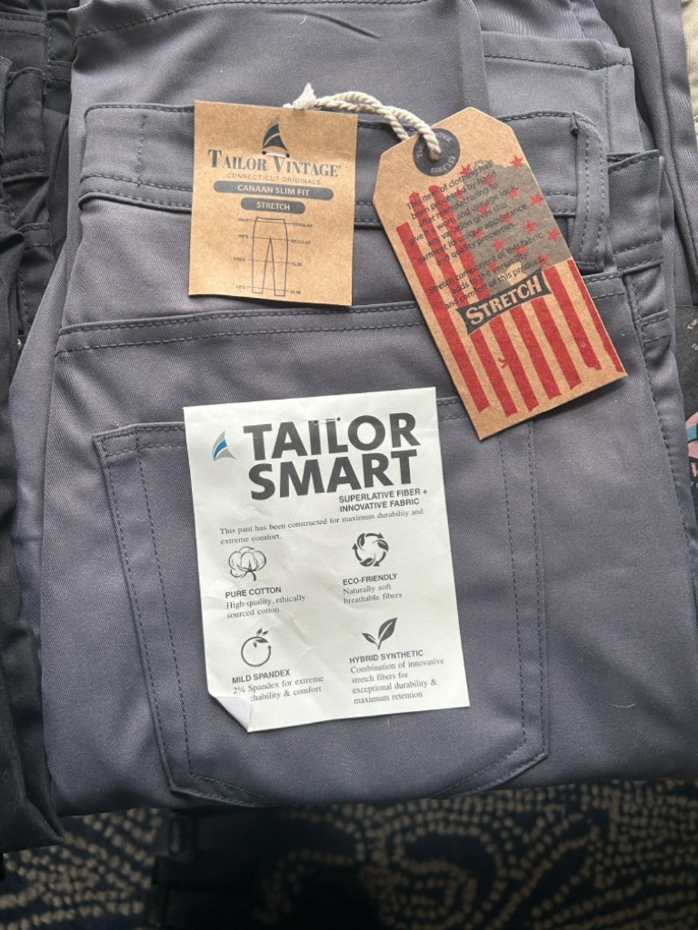 Tailor Vintage Men's Chinos in Slate Gray